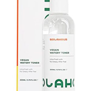 NOLAHOUR Vegan Watery Toner | Facial Toner for Men and Women | Hydrating Toner for Face w/Natural Ingredients | Toner for Oily Skin & Sensitive Skin | Korean Toner for Face (Pack of 1, 6.76 Fl Oz)