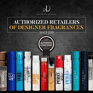 Infinite Scents Cologne Samples for Men: 12 Designer Fragrances + Pocket-Sized Pouch - Travel-Size Men's Cologne Sampler Set, Cologne Sample Pack Gift Set