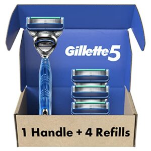 gillette5 men’s razor handle + 4 refills
