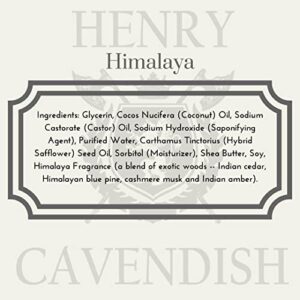 Henry Cavendish Himalaya Shaving Soap with Shea Butter & Coconut Oil. Long Lasting 3.8 oz Puck Refill. Mens Shave Soap. All Natural. Rich Lather, Smooth Comfortable Shave. For Ladies and Gentlemen.