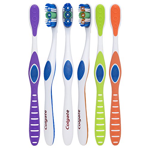 Colgate 360° Toothbrush with Tongue and Cheek Cleaner, Soft - 6 Count