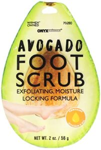 onyx professional avocado foot scrub, gentle exfoliating foot treatment with vitamin e