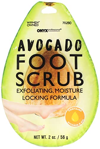 Onyx Professional Avocado Foot Scrub, Gentle Exfoliating Foot Treatment with Vitamin E