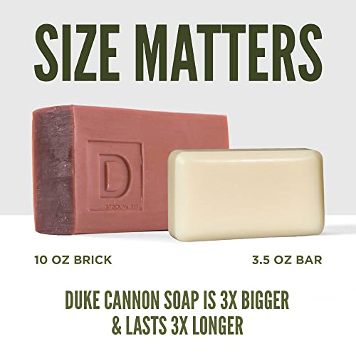 Duke Cannon Supply Co. Big Ass Brick of Soap Bar Holiday Edition Mall Santa (Crushed Candy Canes Scent) Multi-Pack - Superior Grade, Extra Large, Paraben-Free, 10 oz (3 Pack)