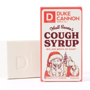 Duke Cannon Supply Co. Big Ass Brick of Soap Bar Holiday Edition Mall Santa (Crushed Candy Canes Scent) Multi-Pack - Superior Grade, Extra Large, Paraben-Free, 10 oz (3 Pack)