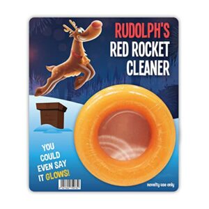 gearsout rudolph’s red rocket cleaner – christmas novelty soap for men holiday bath gift for husband yellow ring soap wash for guys xmas humor light scent