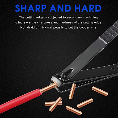 Manicure Kit Nail Clippers Set Stainless Steel Professional Pedicure Black 8 in 1 Grooming Nail Scissors Cutter Ear Pick Tweezers Scissors Eyebrow Nail file for Man&Women gift (black/red_8in1)