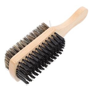 healifty stocking stuffers retro beard brush double head oil goat hair brush multi- function oil head brush barber shredded hair brush for men home salon use 11. 5×3. 7×4. 4cm yule gifts