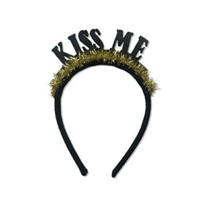 3Pc Happy New Years Headband Set, Kiss Me Cheers Happy New Year Party Favors For Women, Men, Children Great For Photo Booth and Party