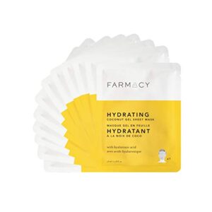 Farmacy Coconut Gel Sheet Masks - Moisturizing Skin Care Face Mask - 12 Pack