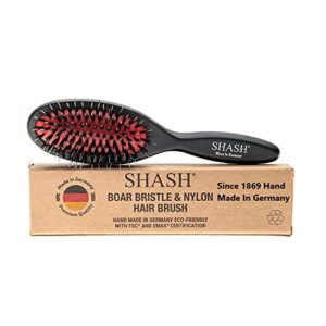 since 1869 hand made in germany – nylon boar bristle brush suitable for normal to thick hair – gently detangles, no pulling or split ends – softens and improves hair texture, stimulates scalp (small)