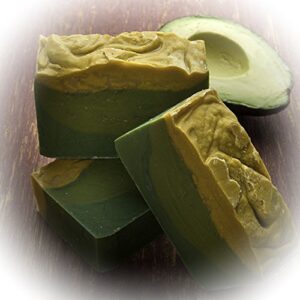 FALLS RIVER SOAP COMPANY Avocado Soap (4Oz) - Handmade Soap Bar with Jasmine Essential Oils and fresh Avocado slurry - Organic and All-Natural