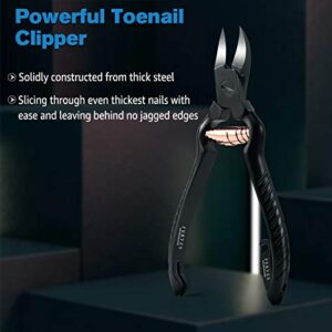 FERYES Precision Toenail Clippers for Thick or Ingrown Toenails - Secure and Stylish Design Thick Nail Clipper - W/Leather Case