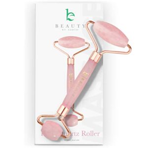 rose quartz face roller skin care tools – face massager roller, facial roller & eye roller for puffy eyes, facial massager facial tools pair perfectly with skincare & are self care gifts for women
