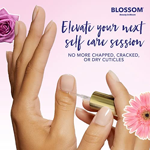 Blossom Hydrating, Moisturizing, Strengthening, Scented Cuticle Oil, Infused with Real Flowers, Made in USA, 0.42 fl. oz, Juicy Peach