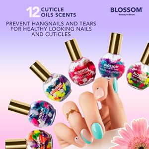 Blossom Hydrating, Moisturizing, Strengthening, Scented Cuticle Oil, Infused with Real Flowers, Made in USA, 0.42 fl. oz, Juicy Peach