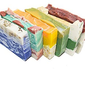 Floral Soap Collection -6(Six) 2Oz Guest Bars, Sample Size Soap Set -Natural Handmade Soaps. Brazilian Mud, Orange, Bamboo Lilac, Lavender, Rose and Avocado Soap - Falls River Soap Company