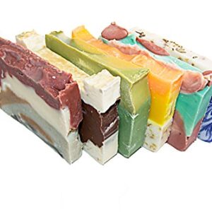 Floral Soap Collection -6(Six) 2Oz Guest Bars, Sample Size Soap Set -Natural Handmade Soaps. Brazilian Mud, Orange, Bamboo Lilac, Lavender, Rose and Avocado Soap - Falls River Soap Company