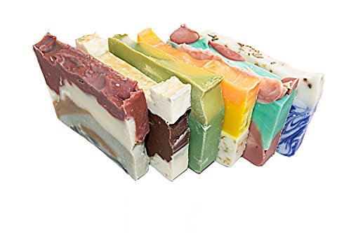 Floral Soap Collection -6(Six) 2Oz Guest Bars, Sample Size Soap Set -Natural Handmade Soaps. Brazilian Mud, Orange, Bamboo Lilac, Lavender, Rose and Avocado Soap - Falls River Soap Company