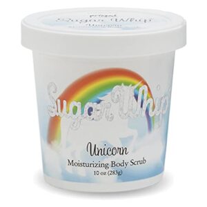 primal elements sugar scrub, exfoliating sugar whip, body cleanser & moisturizer, unicorn, 10 oz package