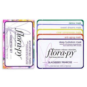 florapy beauty assorted sheet mask set, 5 count