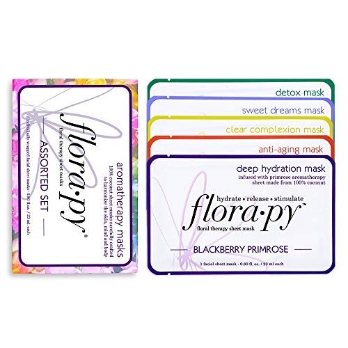 Florapy Beauty Assorted Sheet Mask Set, 5 Count