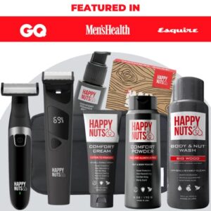 Happy Nuts Bundle - The Ballber Electric Groin Trimmer, Comfort Cream Ball Deodorant, and Comfort Powder for Men