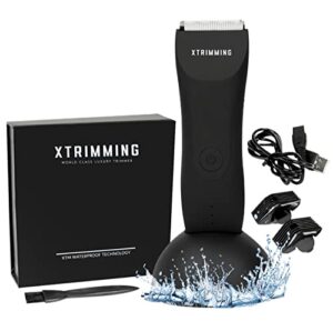 xtrimming pubic hair trimmer for men – waterproof electric body trimmer for men – body hair trimmer for men – great hair razor hygiene fully, cordless trimmer, rechargeable & smooth body shaver