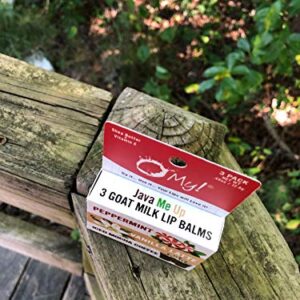 O My! Goat Milk Lip Balm - 3 Pack | Shea Butter and Vitamin E | Free of Parabens & More | Handcrafted in USA