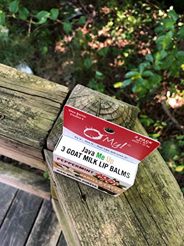 O My! Goat Milk Lip Balm - 3 Pack | Shea Butter and Vitamin E | Free of Parabens & More | Handcrafted in USA