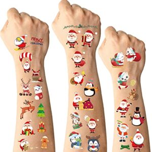 116 pieces christmas temporary tattoo for kids santa claus tattoo stickers waterproof reindeer candy tree socks fake tattoos decoration for women adult face body tattoo accessories christmas eve party favor