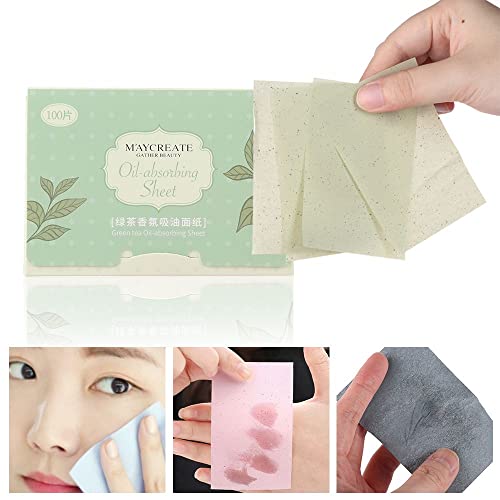 Facial Clean Lavender Blotting Sheets Makeup Tools Green Tea Chamomile Absorbent Paper 100Sheets/Bag(7)