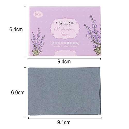 Facial Clean Lavender Blotting Sheets Makeup Tools Green Tea Chamomile Absorbent Paper 100Sheets/Bag(7)