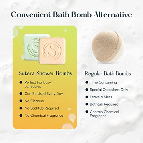 SUTERA Natural Shower Bombs - 48 Pieces 4 Scents Big Bundle