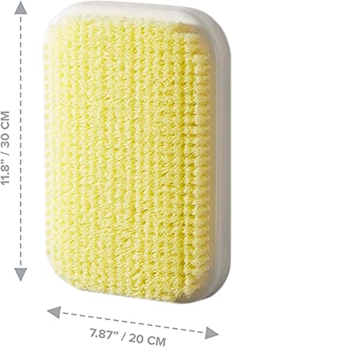 INGVY Dry Brushing Body Brush Wall Mounted Back Scrubber for Shower rubbing Exfoliating Brush Bathroom Scrub Brush Body Stain Removal Wash Clean Tools