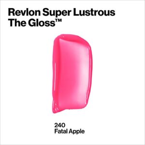 Lip Gloss by Revlon, Super Lustrous The Gloss, Non-Sticky, High Shine Finish, 240 Fatal Apple