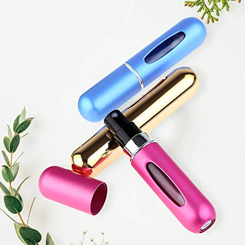 OBSCYON 8 Pcs of 5ml Portable Mini Refillable Perfume Atomizer Bottle Refillable Perfume Spray Scent Pump Case