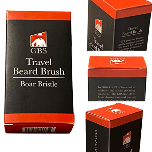 G.B.S Men Beard & Mustache Brush 100% Boar bristle Wooden Handle Brush for Perfect Grooming & Soften Facial Hair Professional Beard Brush for Super-Stylish Beard, Adds Shine