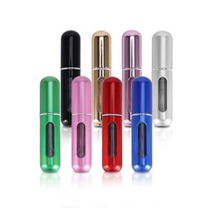 topseller 5ml portable mini refillable perfume atomizer bottle for travel spray scent pump case multicolor – 8 pack