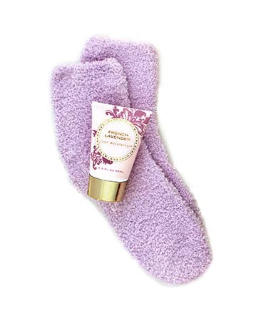 Cozy Sock and Lotion Gift-Boxed Sets French Lavender