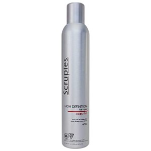 scruples high definition hair spray for men & women (pack of 2) – shaping, volumizing, texturizing setting spray for shine and frizz control – suitable for all hair types – 10.6 ounce