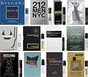 cologne sampler pour homme – high end designer fragrance samples for men (a – pack of 12 sample vials)