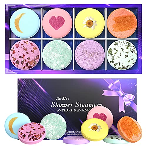 Shower Steamers - Pack of 8 Aromatherapy Shower Bombs Tablets Gift Sets. Mother's Day, Christmas, Best Gift Ideas, Perfect Gifts for Wife, Women