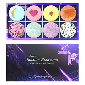 Shower Steamers - Pack of 8 Aromatherapy Shower Bombs Tablets Gift Sets. Mother's Day, Christmas, Best Gift Ideas, Perfect Gifts for Wife, Women