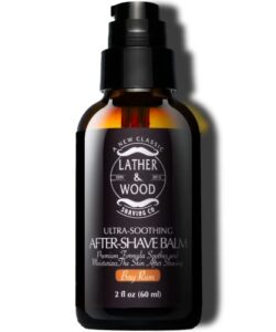 lather & wood aftershave balm – aftershave lotion and cologne in-one – bay rum