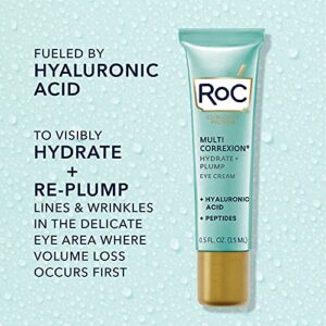 RoC Multi Correxion Hyaluronic Acid Anti Aging Under Eye Cream for Puffiness & Dark Circles (.5 OZ) Retinol Capsules (7 CT), Fragrance & Paraben Free Skin Care for Women & Men