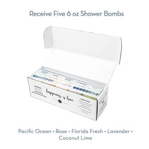 Naples Soap Company Shower Bomb Aromatherapy Variety Box, Steamer Tablets Create a Spa-Like Experience at Home with Scents, Set of 5 Shower Bombs