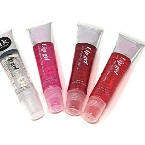 4 Pack Nicka K Lip Gel (CLEAR, STRAWBERRY, CHERRY, BUBBLE GUM)