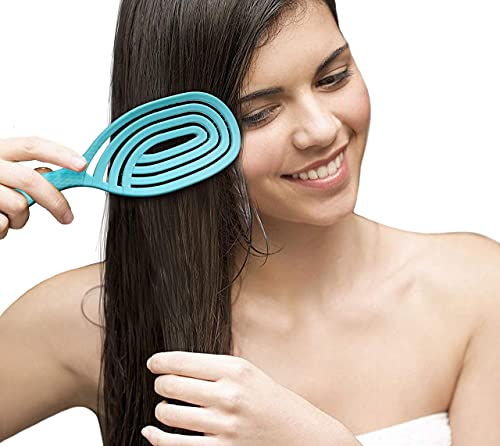 CANDYBRUSH Wet Brush Detangling Hair Brush Large Maze Style Detangler Hair Brush Ultra-Soft Bristles Vented Design For Curly Straight Women Men Kids Toddlers Wet and Dry Hair Blue