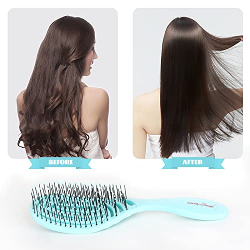 CANDYBRUSH Wet Brush Detangling Hair Brush Large Maze Style Detangler Hair Brush Ultra-Soft Bristles Vented Design For Curly Straight Women Men Kids Toddlers Wet and Dry Hair Blue